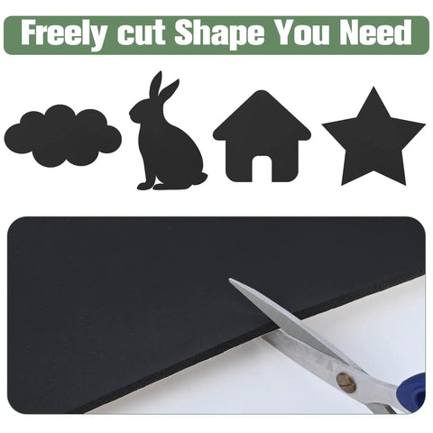 Heavy Duty Neoprene Foam Sheet With Reliable Grip Backing 1/4 Inch Thick 12 By 59 Inches used for cutting shapes like a rabbit, cloud, house, star.