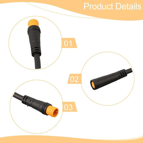 3Pin Extension Cable Adapter For Power Off Brake Handle And Induction Wire On E Bike 4 Point 2 Inch Black No Fuss Install Cable Accessory For Safer Wiring And Smooth Pedal Response