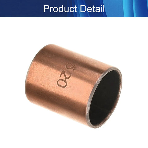 15Mm Inner Diameter X 17Mm Outer Diameter X 20Mm Long Oilless Sleeve Bearing Carbon Steel Bronze Bushing close-up detail
