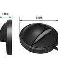 Dimensions of 12 Pack Low Voltage LED Deck Lights For Outdoor Steps And Landscape, 2W Integrated LEDs, Die Cast Aluminum.