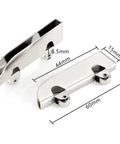 Dimensions of Full Extension Drawer Slides Kit, Stainless Steel Rails showing 60mm length and 15mm width, top angle view.