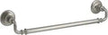 Artifacts 18 Inch Towel Bar in Vibrant Brushed Nickel, Heavy Duty Metal Construction, Corrosion Resistant Finish, Modern Bath Accessory