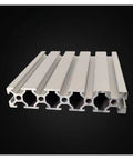 Badass 20100 Aluminum Extrusion With Hella Clean Cable Routing Slot For CNC And 3D Printer Rigs T Slot Wire Channel Profile close-up showing durable aluminum build.