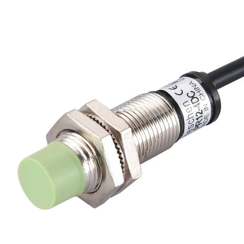 M12 Inductive Proximity Sensor Switch 4mm Sensing Distance DC 12 to 24V 2 Wire Normally Closed Non Shielded Cylindrical Detector