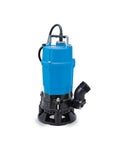No Nonsense Submersible Slurry Pump With Agitator 3/4 HP 115 V Two Inch Discharge side view showing blue and black durable design.
