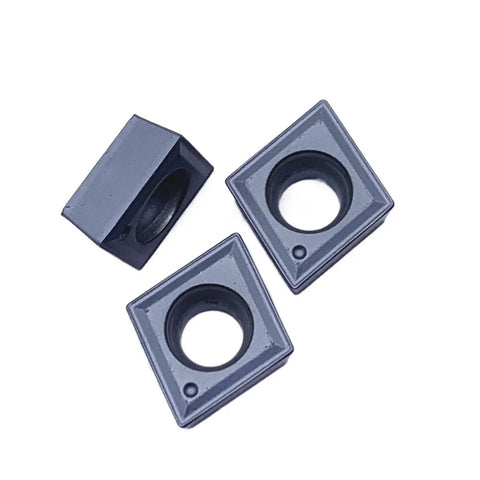 Check Out This 10 Pack Of Super Durable Indexable Carbide Lathe Tools For CNC External Turning. CCMT09T304 inserts, square shape, grey, suitable for CNC machining.