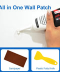 2 In 1 Wall Repair Kit With White Paint For Walls And Drywall Patch Quick Fix For Holes Cracks Dents And Stains All In One Filler