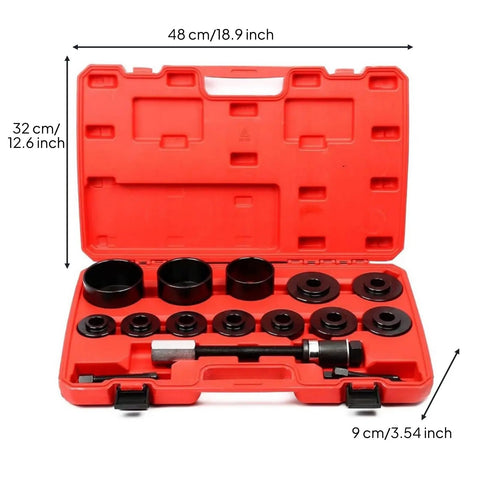 Heavy Duty Bearing Puller Front Wheel Hub Removal And Installation Kit With Press Screw Adapter Cups Push Plates Built From Carbon Steel Hardware For Mechanics Or Weekend Warriors Keep Wallet Happy Pulling Stuck Bearings Without Drama red case 48 cm set