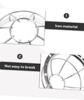 Close-up view of iron material in Built Tough Four Piece Fire Sprinkler Head Guards Featuring Hella Secure Tamper Proof Mesh Shields.