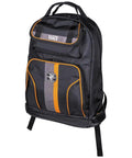 Beefy Heavy Duty Tool Backpack For Tradesmen With 35 Pockets Pro Organizer For Hand Tools And Gear 1680D Ballistic Weave