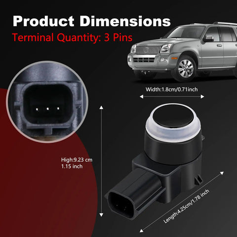 Parking Assist Sensor Kit 4 Pieces Easy Install Compatible With Dodge Ram 1500 2500 3500 Journey Durango Jeep Grand Cherokee