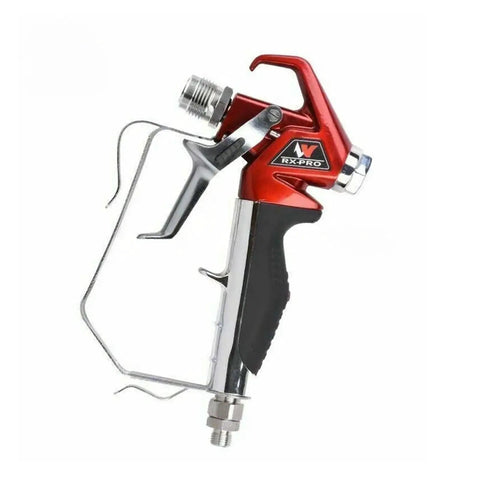 Heavy Duty Airless Paint Sprayer With Hella Powerful Pressure Kick And Reliable Built In Filter For Smooth Wall Jobs Plus Slick Two Finger Trigger and ergonomic grip design.