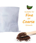 100 Pack Cold Brew Filter Bags 20 By 20 Inch For Five Gallon Buckets Boss Grade Commercial Cold Brew Filters Brew Up To Five Pounds Of Coffee Durable Sock Style Filter For Home And Cafe with coffee grounds