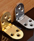 Ultra Sturdy Flush Mount Hinges For Cabinets And Tables Gold Zinc Alloy Finish