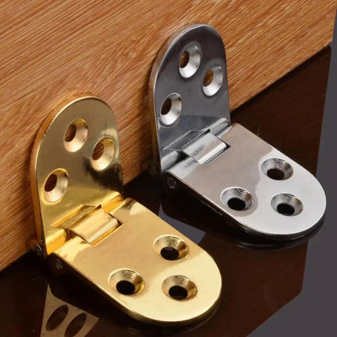 Ultra Sturdy Flush Mount Hinges For Cabinets And Tables Gold Zinc Alloy Finish
