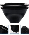 Shaped Wire Gasket Kit With Black Synthetic Rubber Grommets For Insulated Wire Pass Throughs Flame Retardant Built Tough Grommet Caps Ideal For Frames Sheet Metal And Equipment Wiring, black ribbed cone grommet