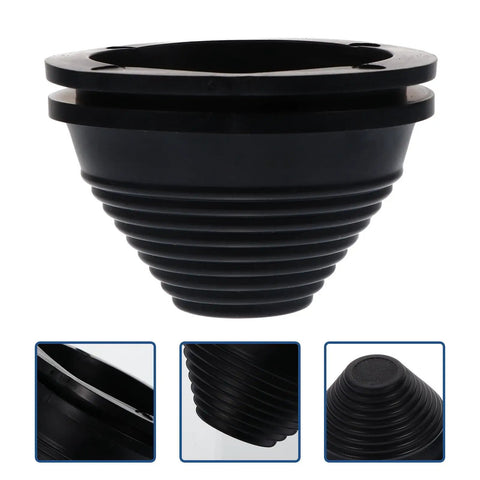 Shaped Wire Gasket Kit With Black Synthetic Rubber Grommets For Insulated Wire Pass Throughs Flame Retardant Built Tough Grommet Caps Ideal For Frames Sheet Metal And Equipment Wiring, black ribbed cone grommet