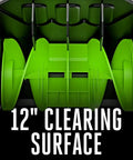 Cordless 12-Inch Electric Snow Shovel With 60-Degree Direction Dial Brushless Motor 12-inch clearing surface close-up