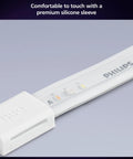 Dope Lightstrip Starter Kit With A 6Ft LED Strip, Base Plug, And Hue Hub For PC Sync, flexible white-ambience strip close-up