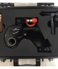 Badass 1 Inch Drive Hydraulic Torque Wrench Handles 433 To 4332 Nm At 700 Bar With Three Percent Accuracy Tough Aluminum Alloy and Steel Build in case.