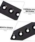 Close-up of Heavy Duty Track Connecting Brace Set For Barn Door Flat Track Bracket Connector With Carbon Steel Mending Plates