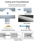 Cutting and fixing methods for Built Tough Mini Square Cable Raceway One Meter 304 Stainless Steel Cord Cover.