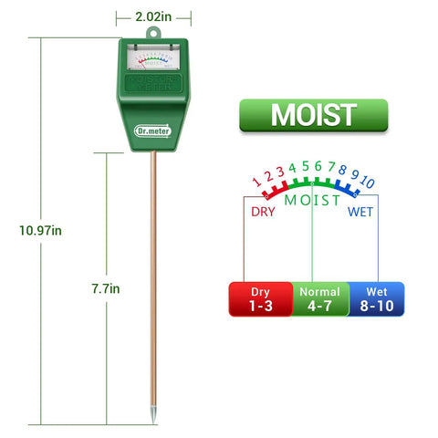 Soil Moisture Meter 2 Pack For Garden Lawn Farm Indoor Outdoor Use Hygrometer Sensor For Houseplants Plant Water Meter No Battery Needed