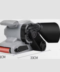 Heavy Duty Portable Tabletop Belt Sander And Polisher with 810W motor, dimensions 33cm x 16cm x 11cm for woodworking and rust removal.