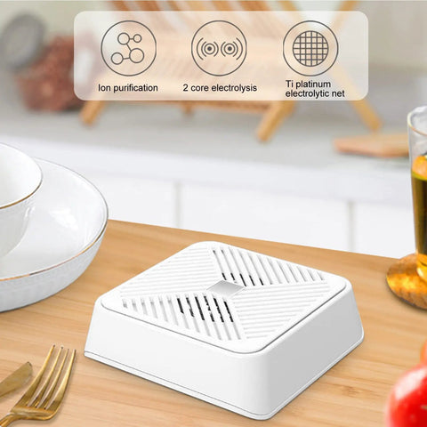 Slick Mini USB Ultrasonic Dishwasher With IP67 Waterproof Build, clean white design on kitchen counter, ideal for pots and plates.