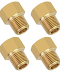 Brass Inverted Flare Female Brake Adapter Fitting One Eighth Inch NPT To Three Eighths Twenty Four Inch For Hydraulic Refrigerant And Fuel Lines