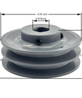 Double Groove V Belt Pulley 4.25 Inch Outer Diameter 0.875 Inch Bore Cast Iron Sheave For A AX 3L 4L V Belts 2 Groove Drive Component