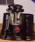QuickPack Deluxe 1000 Lumen Propane Lantern with Carry Case, showing automatic lighting feature and open casing detail.