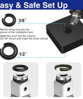 Big Sixteen Piece Impact Wrench Ring Kit with one half inch and three eighths inch friction rings and O rings includes anvil install tool