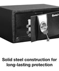 Compact Home Safe With Key Lock For Cash And Jewelry Storage In Dorms Or Offices Protect Your Passports And Important Papers In 0.35 Cubic Feet Of Secure Personal Safe For Your Pad.