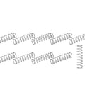 10 pcs METALLIXITY stainless steel compression springs, 9mm outer diameter x 35mm free length, silver.