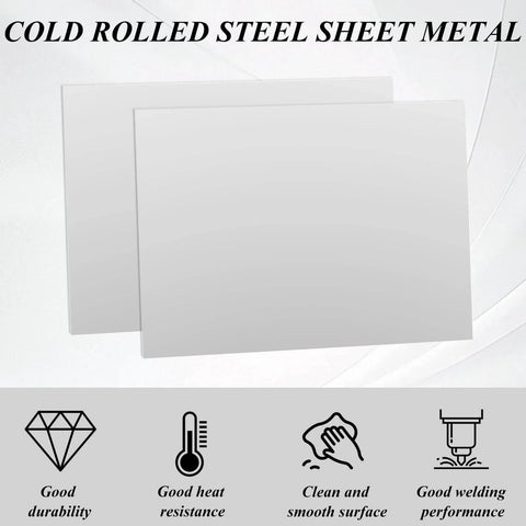 4 Pack 14 Gauge 9x12 Inch Stainless Steel Sheets 304 Cold Rolled 0.078 Inch Thick 2mm Plates displayed with durability and uses