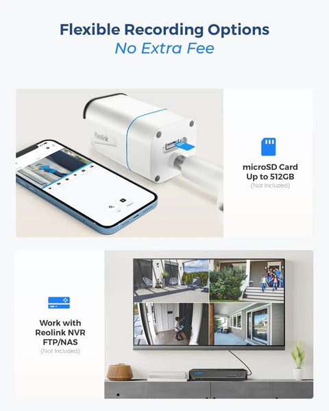Image showing 4K PoE Outdoor Security Cam With 123 Degree Field Of View And 5X Optical Zoom, Color Night Vision, MicroSD Support.