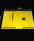 Pro Grade Router Table Insert Plate Workbench Upgrade Kit For Table Saw Wood Router Milling Base Universal Trim Tool Mount Built Tough Shop Ready Accessory, yellow aluminum insert plate 34.9cm x 24cm.