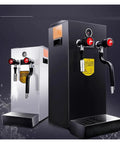 Heavy Duty Commercial Steam Boiler For Bubble Tea Shops Automatic Electric Hot Water Heater Plug And Play Quick Start Silver Finish in dual color.