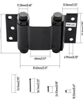 Home Master Hardware 3-inch matte black double-action self-closing door hinge, 2-pack with screws