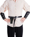 Brown Medieval Belt With Dagger Frog Case Leather Holster For Sword Or Dagger Flintlock Style Renaissance Accessory Kit on Costume