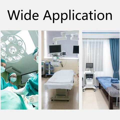 Image showing a surgical room, medical equipment setup, and patient room, illustrating wide application for Flow Control Pipe Clamps 4 Pack.