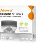 Box packaging of Silicone Bellow Replacement For Breville Barista Express And Compatible Espresso Machines Quick-Install Single Dose Hopper Upgrade Gray Fits Barista Pro Touch Smart Grinder Pro.