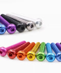 M3x5mm mushroom-head hex socket screws, 10pcs, anodized 7075-T6 aluminum in assorted colors