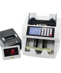 Heavy Duty Electronic Money Counter For Multi Currency with bill verifier, LCD display, and cash tray for efficient counting.
