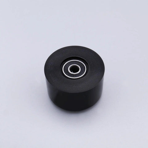 Single black skate wheel showing 54mm diameter, 80A hardness, with ABEC-9 bearing, part of 4 Pack 54mm Quad Roller Skate Wheels 80A Hardness