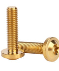 Top-Shelf Grade 5 Titanium M8x30mm Torx Head Bolts Screw Pack, Gold Anodized Fasteners For Custom Whip Mods And Slick Automotive Builds, High-Octane Strength, T40 Torx, Set Of Four.