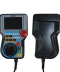 3 4 5 Axis Standalone CNC Motion Offline Controller With Handwheel 24V DC E Stop Hand Control front and back view