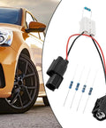 VCM Muzzler Harness Disable Kit For Honda Pilot Accord Odyssey Ridgeline 3.5L V6 Engines Vehicle Muzzler Wire Disabler Set Auto Accessories For Engine Management And No Hassle Install with connectors and resistors shown next to a car