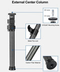 Lightweight Carbon Fiber Tripod Extension Pole Compatible With Dji And Zhiyun Gimbals with metal flip lock and mounting screws.